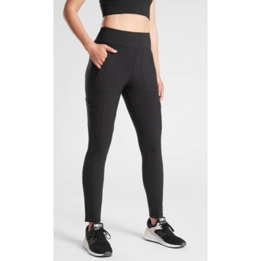 Athleta Headlands Hybrid Cargo  Pant Leggings Black Size 6‎ 353474-05